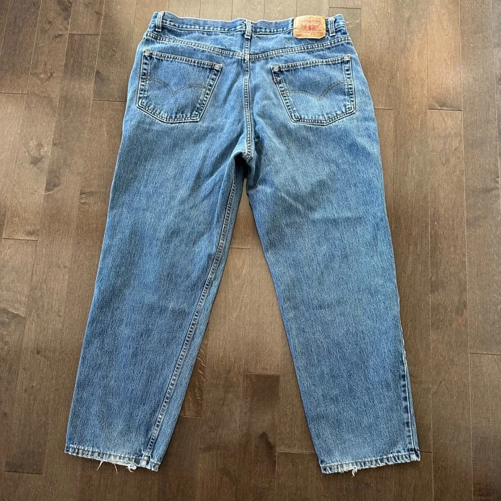 Vintage Y2K Mens Levis‎ 550 Relaxed Fit Med Wash Made in Canada 42X30